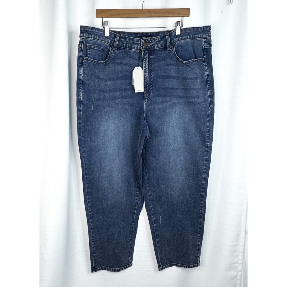 Universal Standard Donna Jeans Womens 20 NWT High Rise Straight Leg Stonewash